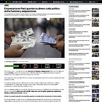 Empresarios en Per� guardan su dinero: ruido pol�tico enfr�a fusiones y adquisiciones